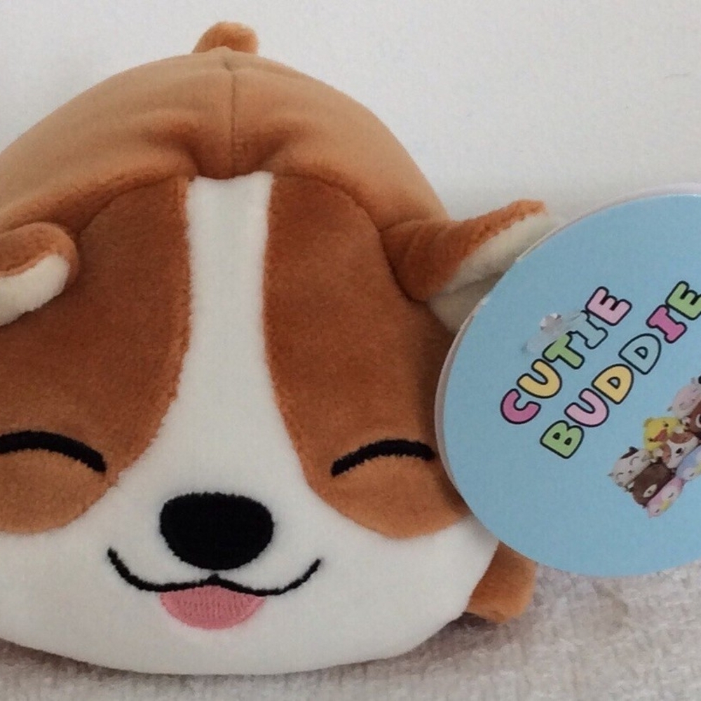 POPtoY Cutie Buddie Dog Plush – Brown Corgi Style – 8” NEW TAG